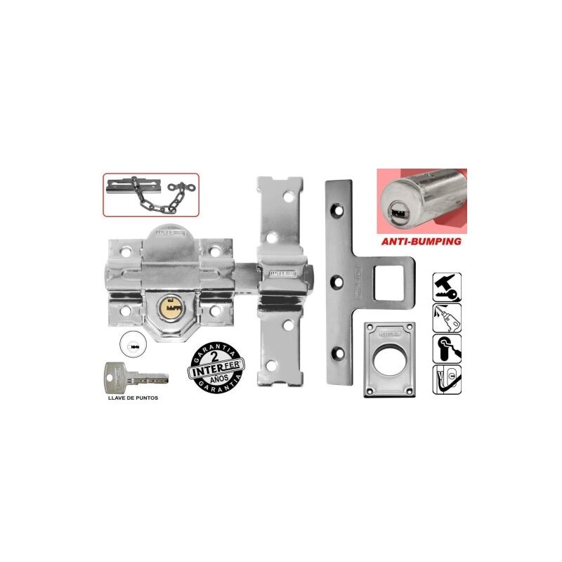 

Cerrojo Sobreponer 50Mm Llave/Llave Ac Crom 31-B-Sa Crom - Interfer