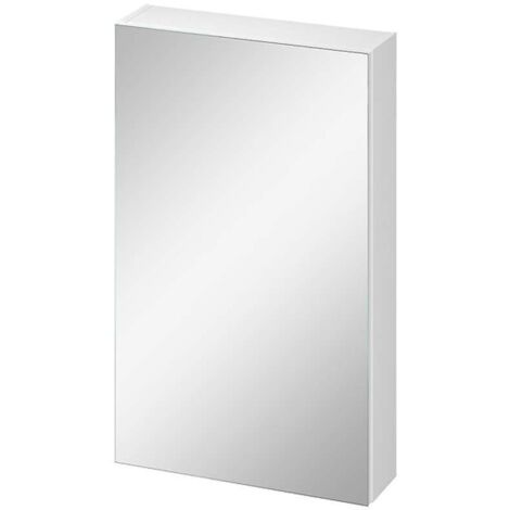 Cersanit City - Armario con espejo, 80x49x14 cm, 1 puerta, bisagras izq./dcha., blanco S584-023-DSM
