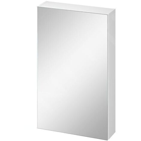 Cersanit City - Armoire à miroir, 80x49x14 cm, 1 porte, charnières G/D, blanc S584-023-DSM