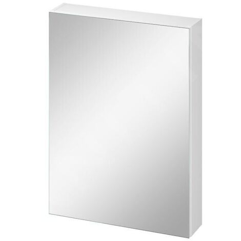 Cersanit City - Armoire à miroir, 80x59x14 cm, 1 porte, charnières G/D, blanc S584-024-DSM