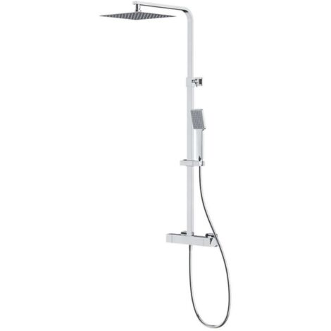 Cersanit City - Conjunto de ducha con termostato, 25x25 cm, cromo S951-341
