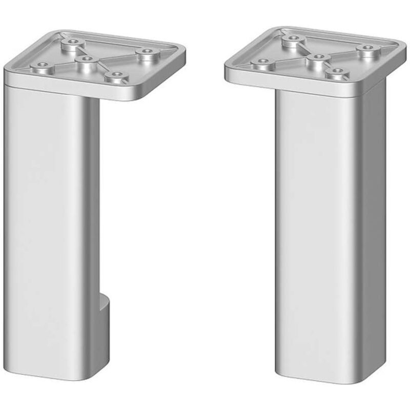 Cersanit - City - Pieds de meuble, 2 pièces, argenté S599-0162