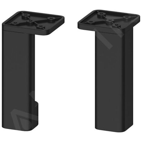 Cersanit City - Pieds de meuble, 2 pièces, noir mat S599-0163