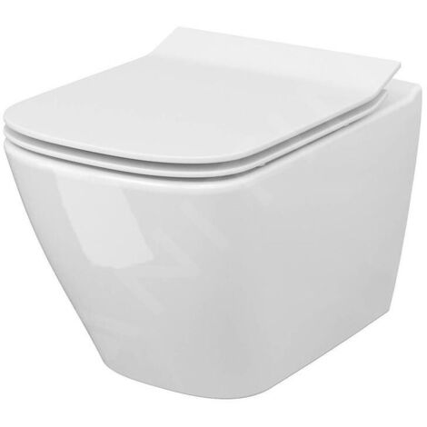 Cersanit City - WC suspendu avec abattant SoftClose, CleanOn, blanc S701-405
