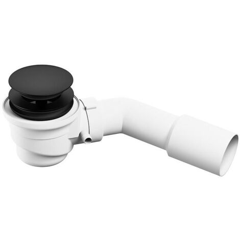 Cersanit Crea - Garniture de vidage de baignoire, ClickClack, noir S904-008