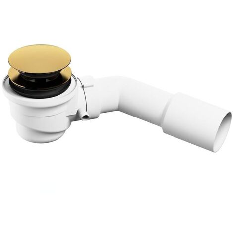 Cersanit Crea - Garniture de vidage de baignoire, ClickClack, or S904-009