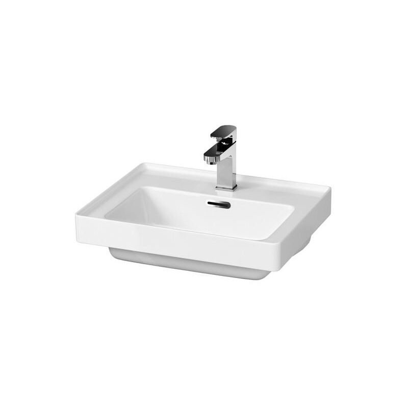 Crea - Lavabo 51x40 cm, avec trop-plein, trou pour robinetterie, blanc K114-005 - Cersanit
