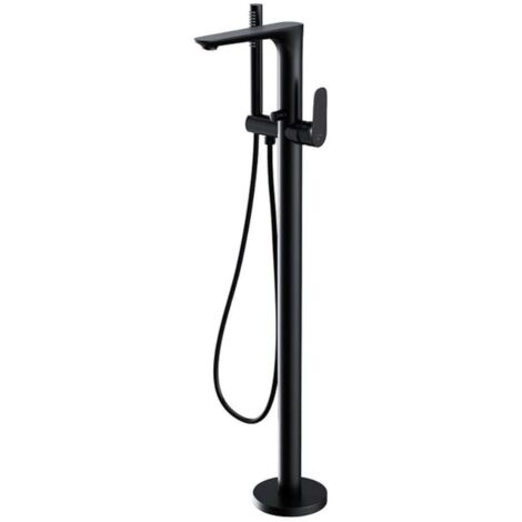 Cersanit Crea - Mitigeur de baignoire pour montage au sol, avec corps d´encastrement, noir S951-308