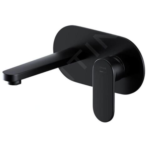 Cersanit Crea - Mitigeur encastré de lavabo avec corps d'encastrement, noir mat S951-333