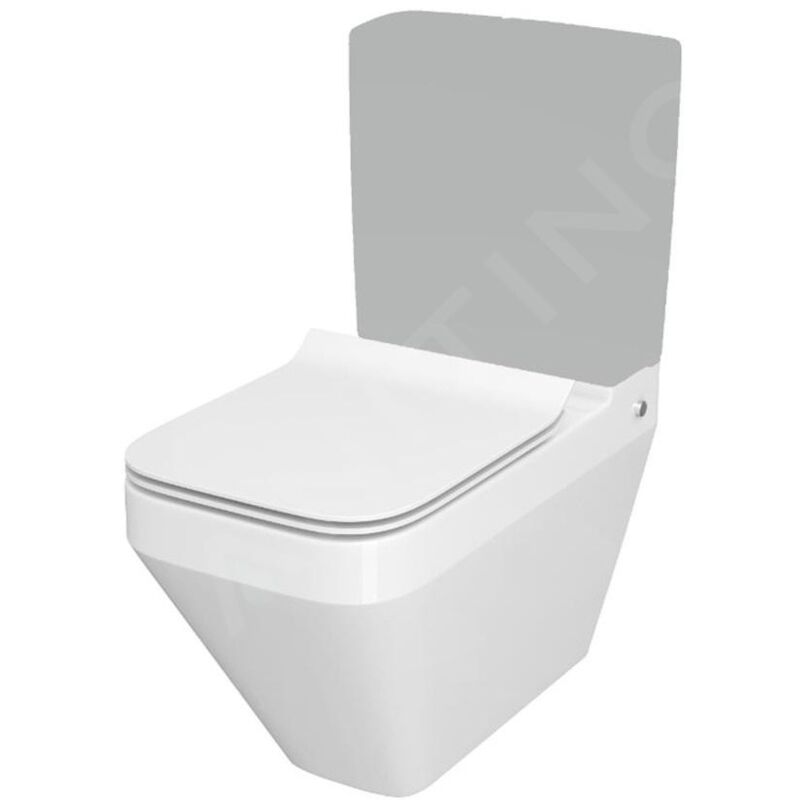 Crea - wc à poser avec abattant SoftClose, sortie vario, CleanOn, blanc K114-022 - Cersanit