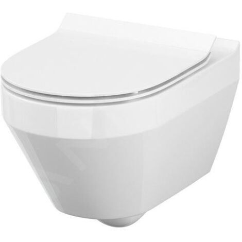 Cersanit Crea - WC suspendu avec abattant SoftClose, CleanOn, blanc S701-212