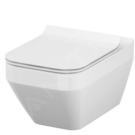 Cersanit Crea - WC suspendu avec abattant SoftClose, CleanOn, blanc S701-213