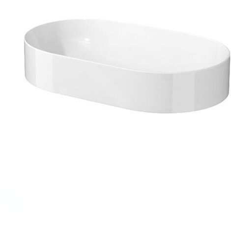 Cersanit Inverto - Lavabo, 61x35 cm, sans trop-plein, sans trou pour robinetterie, blanc K671-009