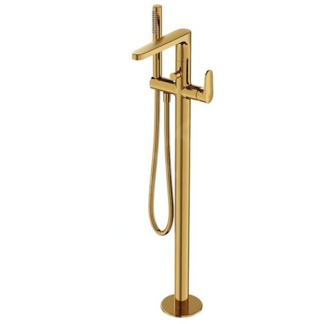 Cersanit Inverto - Mitigeur de baignoire pour montage au sol, avec corps d´encastrement, doré S951-286