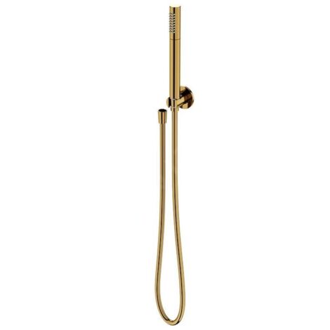 Cersanit Inverto - Set de pommeau de douche, support et flexible, doré S951-400