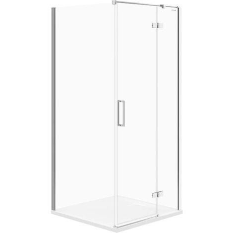 Cersanit Jota - Box doccia 90x90 cm, dx, cromo/vetro trasparente S160-002