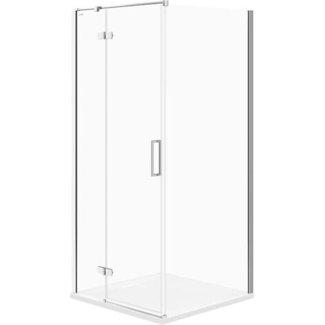 Cersanit Jota - Box doccia 90x90 cm, sx, cromo/vetro trasparente S160-001