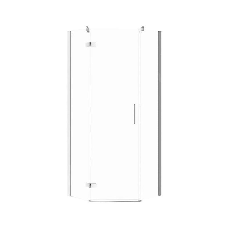 Cersanit Jota - Cabine de douche 80x80 cm, gauche, chrome/verre clair S160-010
