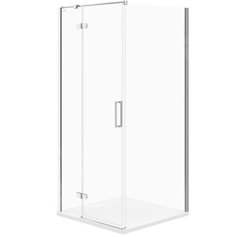 Cersanit Jota - Cabine de douche 90x90 cm, gauche, chrome/verre clair S160-001