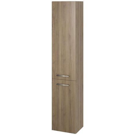 Cersanit Lara - Armadietto alto, 150x30x25 cm, 2 ante, cerniere a sx/dx, noce S926-008-DSM