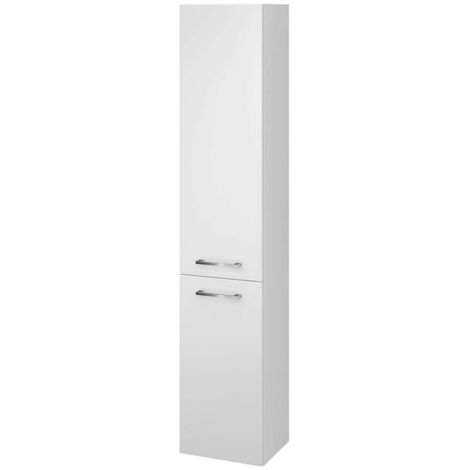 Cersanit Lara - Armario alto, 150x30x25 cm, 2 puertas, bisagras izq./dcha, blanco S926-007-DSM