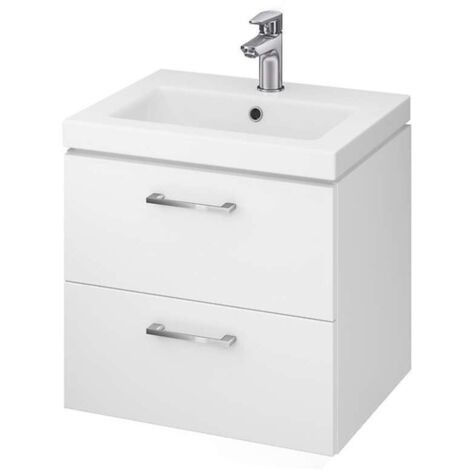 Cersanit Lara - Armario con lavabo, 46x49x40 cm, 2 cajones, blanco S801-146-DSM