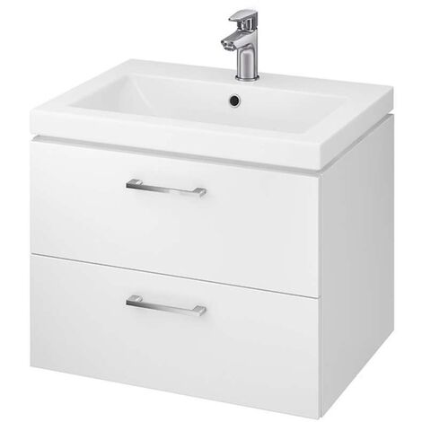 Cersanit Lara - Meuble avec lavabo, 45x59x45 cm, 2 tiroirs, blanc S801-147-DSM