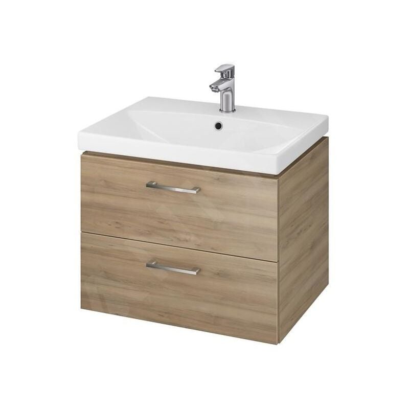 Cersanit Lara - Meuble-lavabo, 45x59x45 cm, 2 tiroirs, noyer S926-010-DSM