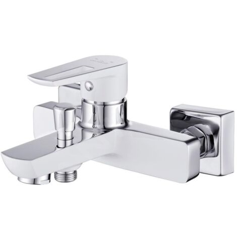 Cersanit Mille - Mitigeur de baignoire, blanc/chrome S951-008