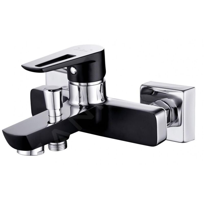 Cersanit Mille - Mitigeur de baignoire, noir/chrome S951-009