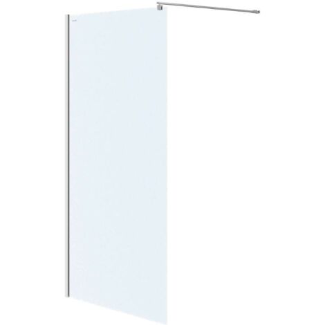 Cersanit Mille - Pared de ducha Walk-In, 120x200 cm, cromo/vidrio esmerilado S161-002