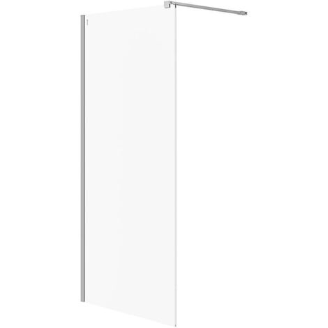 Cersanit Mille - Parete doccia walk-in, 90x200 cm, cromo/vetro trasparente S161-006