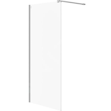 Cersanit Mille - Paroi de douche Walk-In, 90x200 cm, chrome/verre clair S161-006