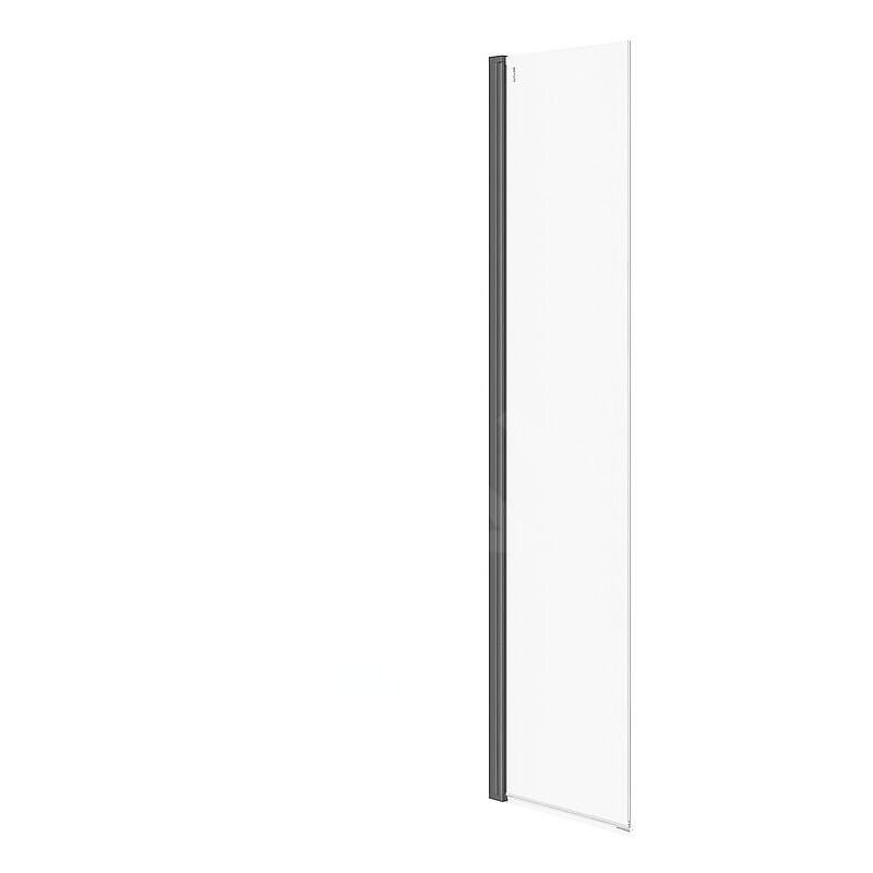 Mille - Paroi latérale mobile pour Walk-In, 54x200 cm, noir/verre clair S161-012 - Cersanit