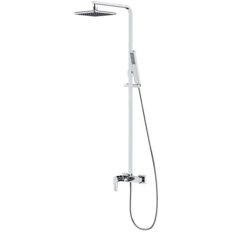 Cersanit Mille - Set de douche avec mitigeur, 20x20 cm, chrome S951-339