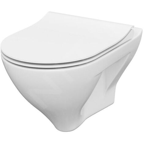 Cersanit Mille - WC suspendu avec abattant SoftClose, CleanOn, blanc S701-453