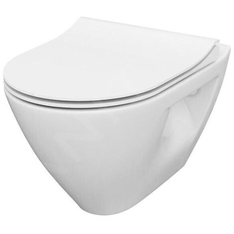 Cersanit Mille - WC suspendu avec abattant SoftClose, CleanOn, blanc S701-454
