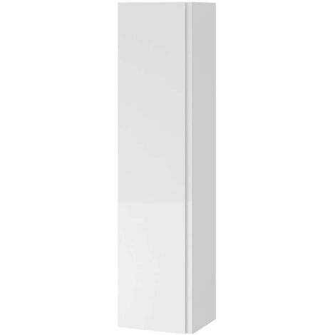 Cersanit Moduo - Armario alto, 160x40x34 cm, 1 puerta, bisagras izq./dcha, espejo interior, blanco S590-020-DSM