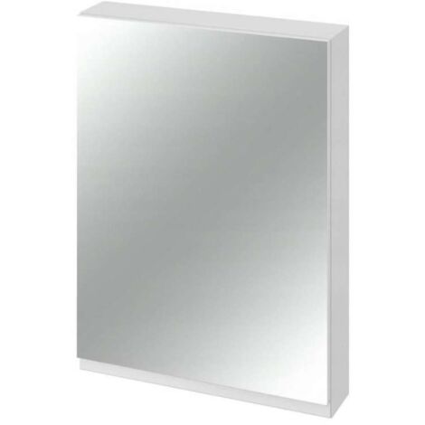 Cersanit Moduo - Armario con espejo, 80x60x14 cm, 1 puerta, bisagras izq./dcha, blanco S590-018-DSM