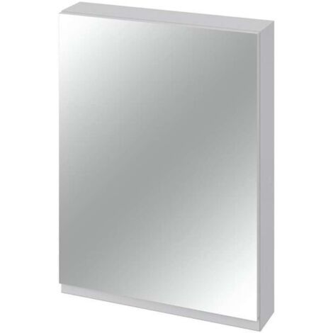 Cersanit Moduo - Armario con espejo, 80x60x14 cm, 1 puerta, bisagras izq./dcha., gris S590-017-DSM