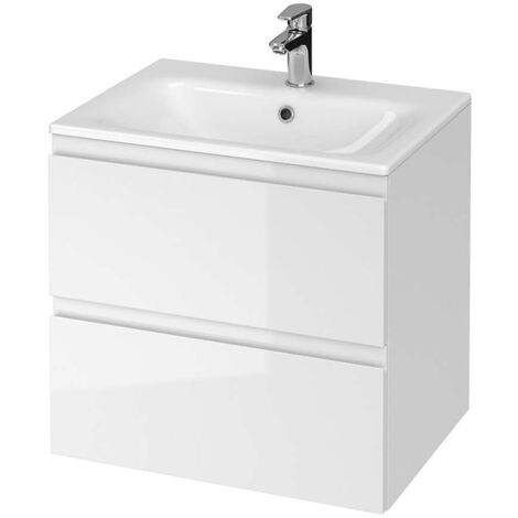 Cersanit Moduo - Armario con lavabo, 57x60x45 cm, 2 cajones, blanco S801-314-DSM