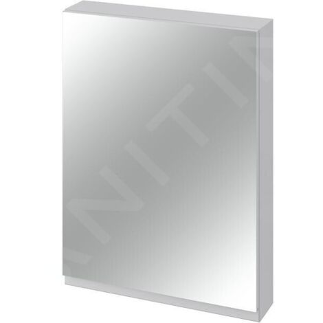 Cersanit Moduo - Armoire à miroir, 80x60x14 cm, 1 porte, charnières G/D, gris S590-017-DSM