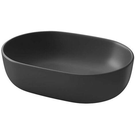 Cersanit Moduo - Aufsatzwaschbecken, 50x36 cm, ohne Überlauf, Anthrazit K116-107-BOX