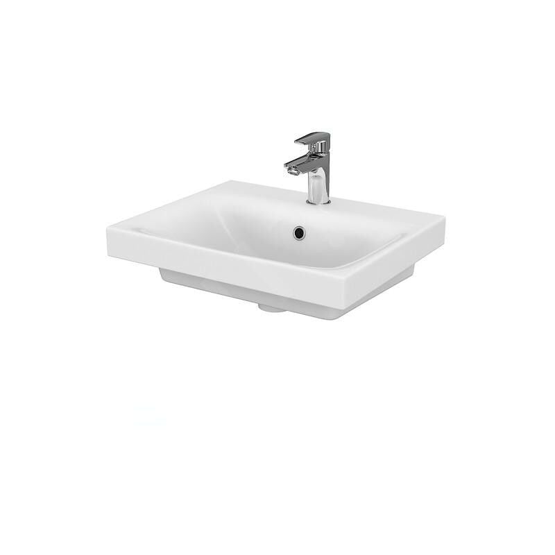 Moduo - Lavabo 50x40 cm, avec trop-plein, trou pour robinetterie, blanc K116-009 - Cersanit