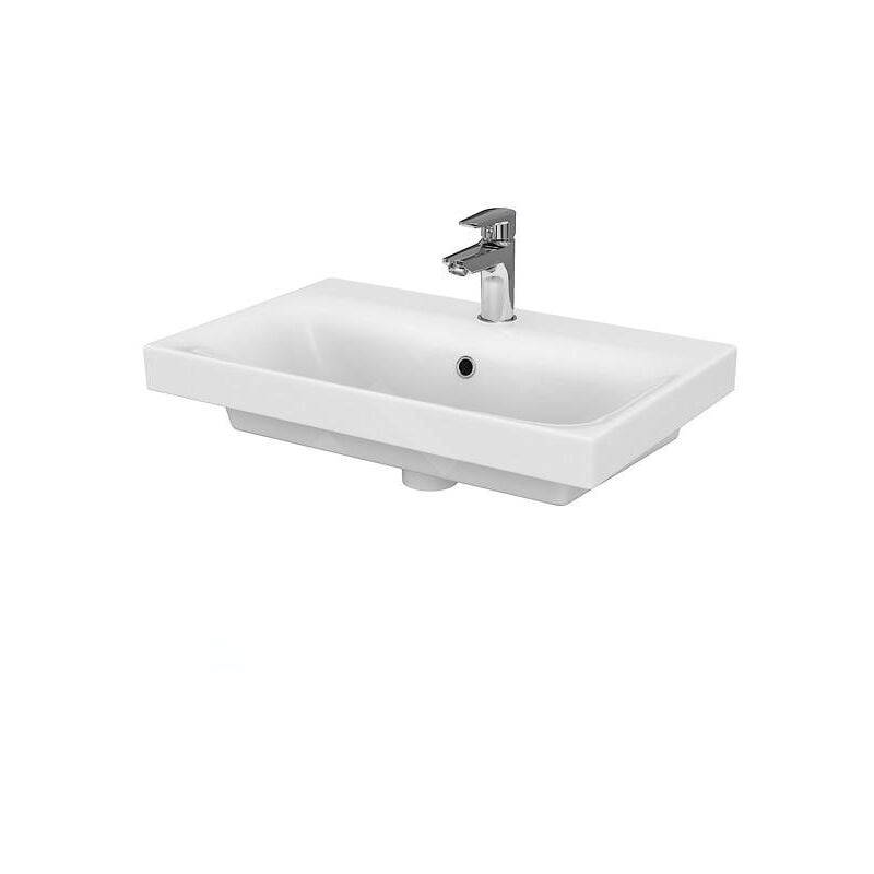 Moduo - Lavabo 60x38cm cm, avec trop-plein, trou pour robinetterie, blanc K116-010 - Cersanit