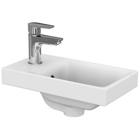 Cersanit Moduo - Lavamani 40 cm, con troppopieno e foro per miscelatore, bianco K116-016