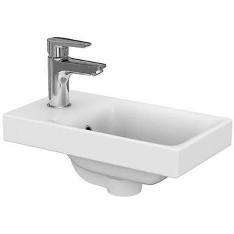 Cersanit Moduo - Lavamanos  40x22 cm, orificio para grifo, con rebosadero, blanco K116-016