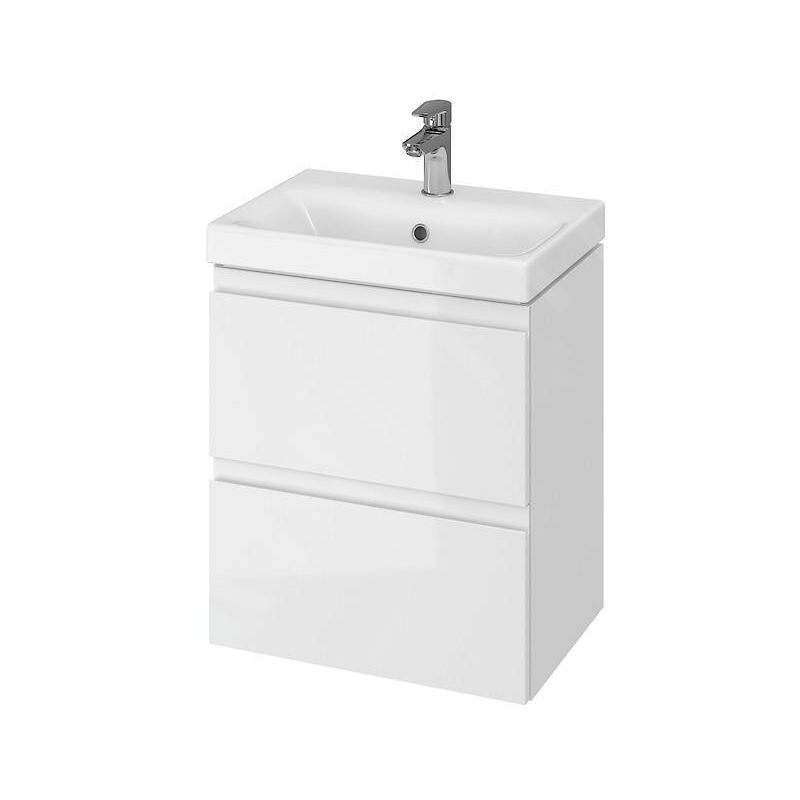 Moduo - Meuble-lavabo, 57x50x35cm, 2 tiroirs, blanc S590-006-DSM - Cersanit