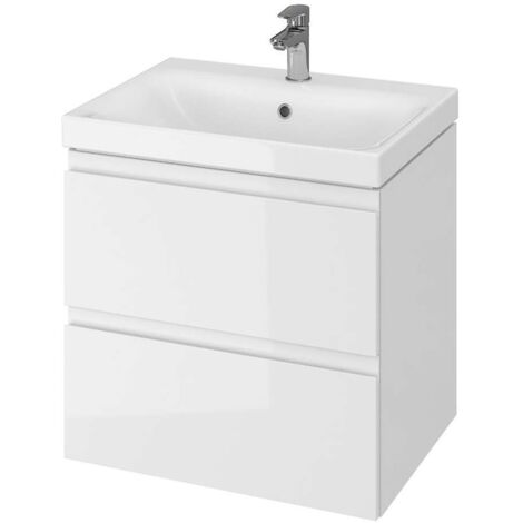 Cersanit Moduo - Mobiletto da lavabo, 57x60x45cm cm, 2 cassetti, bianco S590-010-DSM