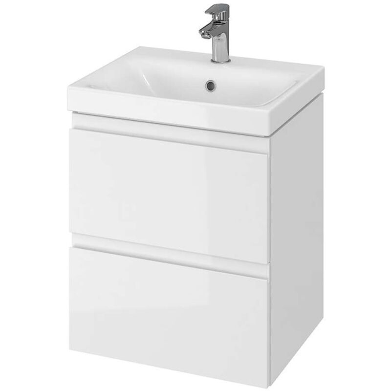 Moduo - Waschtisch Mit Unterschrank, 57x49x40 Cm, 2 Schubladen, Weiß S801-230-dsm - Cersanit